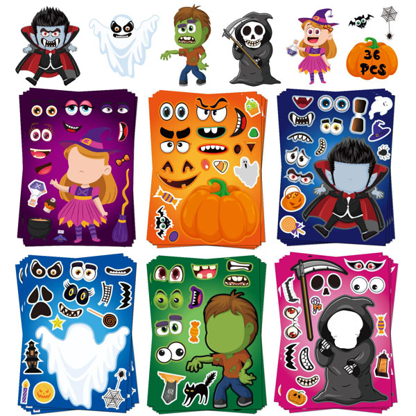COEN 36 Sheets of Halloween Stickers for Kids Perfect for Halloween